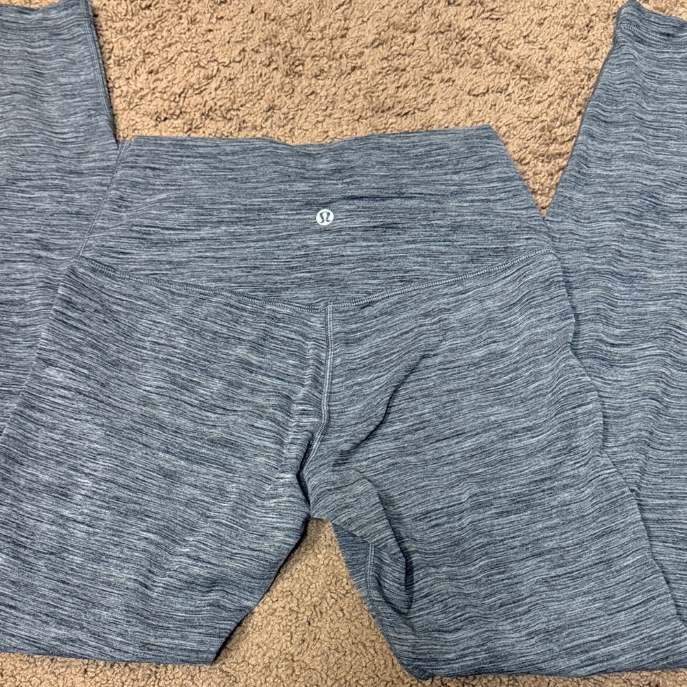 Lulu Heather Gray High-Waisted Leggings